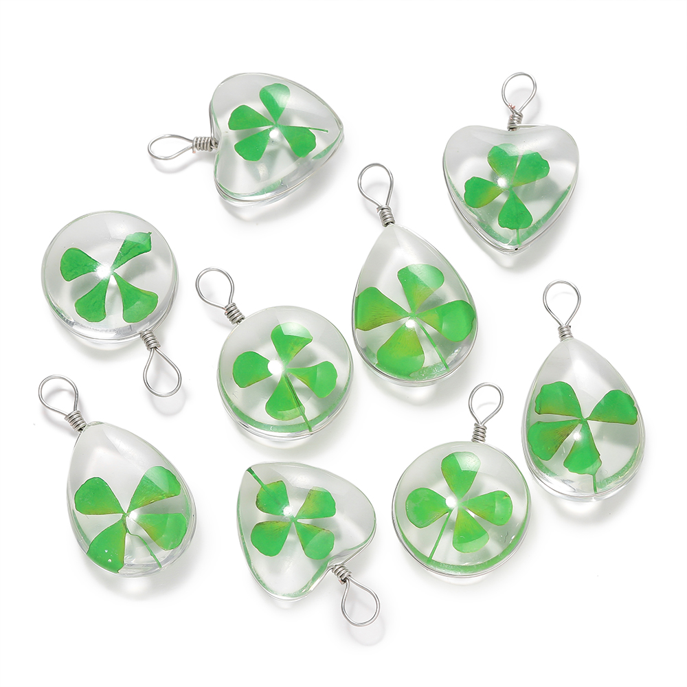 5pcs Green Lucky Four Leaf Clo - Red Clover Flower recension och pris