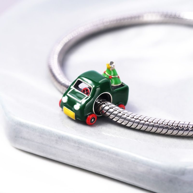 925 Sterling Silver Green Seri - Red Clover Flower recension och pris