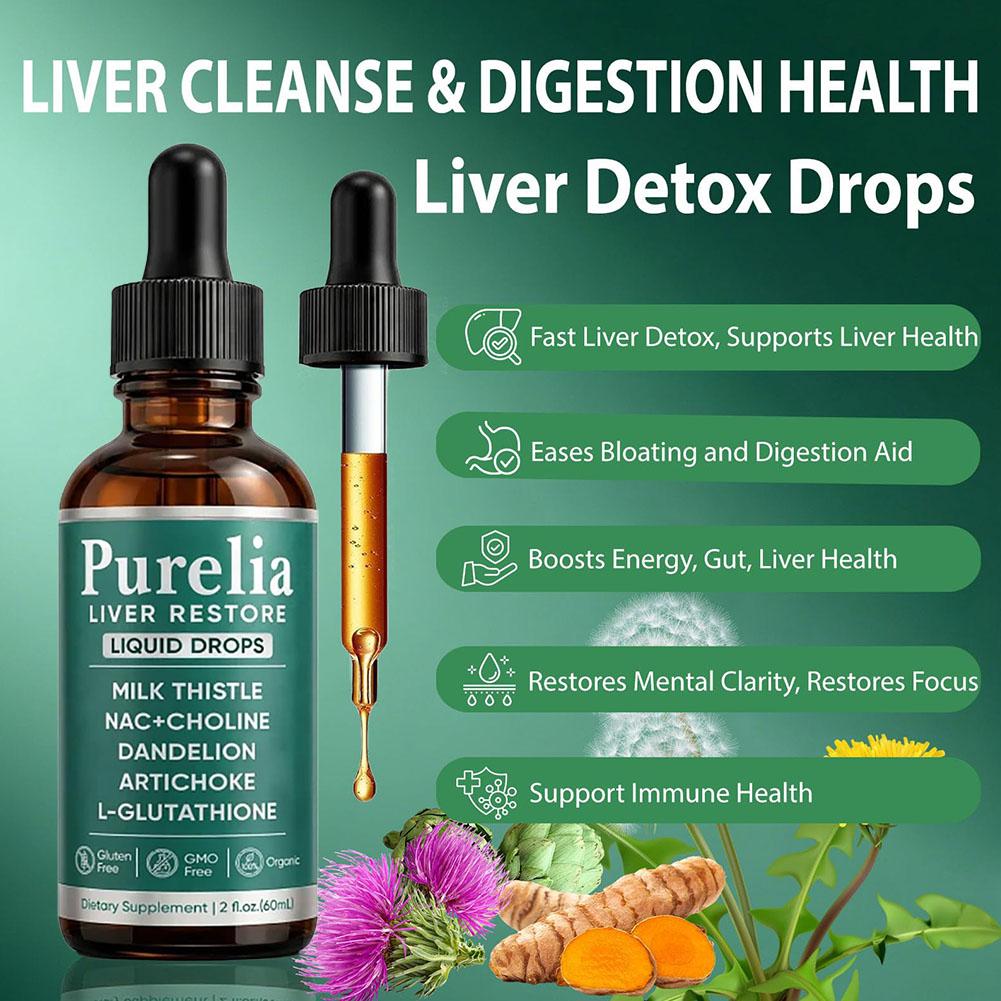 Purelia Liver Restore Liquid D - Herbal Wellness Formula recension och pris