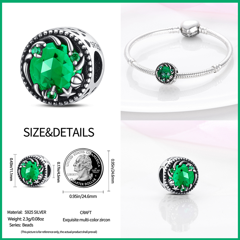 925 Sterling Silver Tree of Li - Red Clover Flower recension och pris
