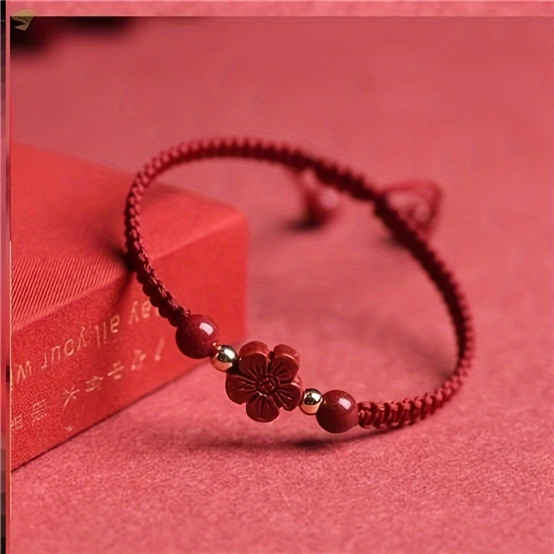 Braided Lucky Red Cord Bracele - Red Clover Flower recension och pris