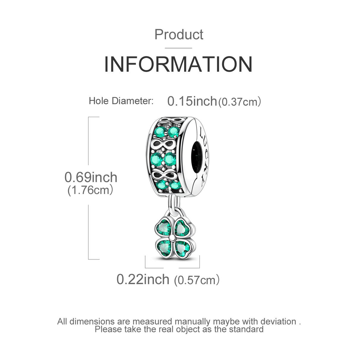 925 Sterling Silver Infinity L - Red Clover Flower recension och pris