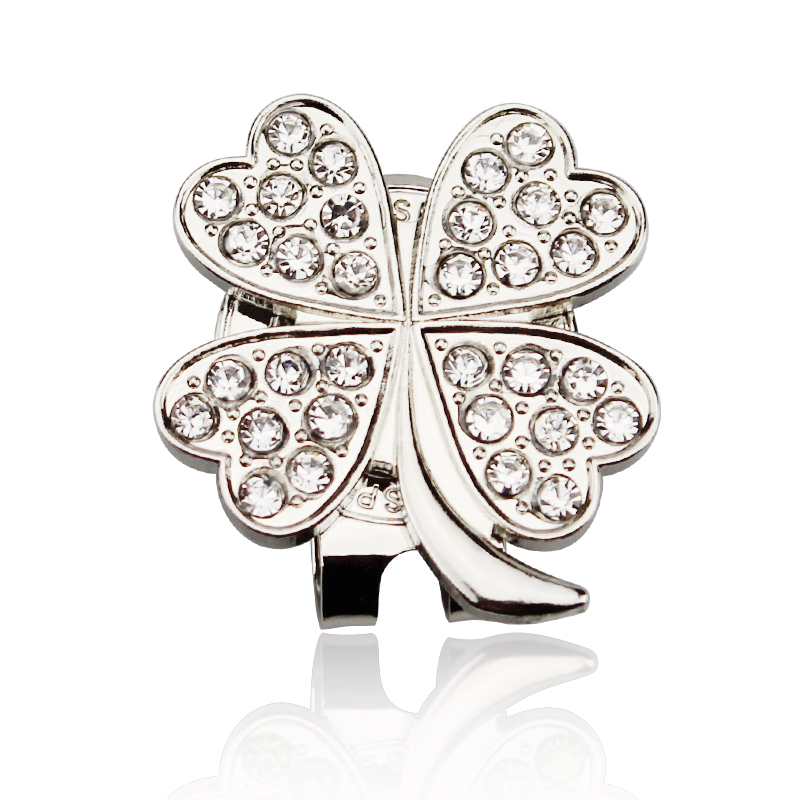 Golf Ball Marker with Diamond  - Red Clover Flower recension och pris