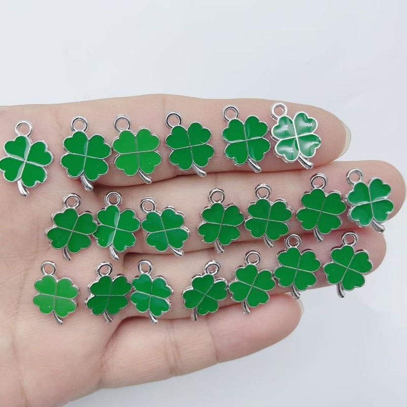 20Pcs Green Four Leaf Clover A - Red Clover Flower recension och pris